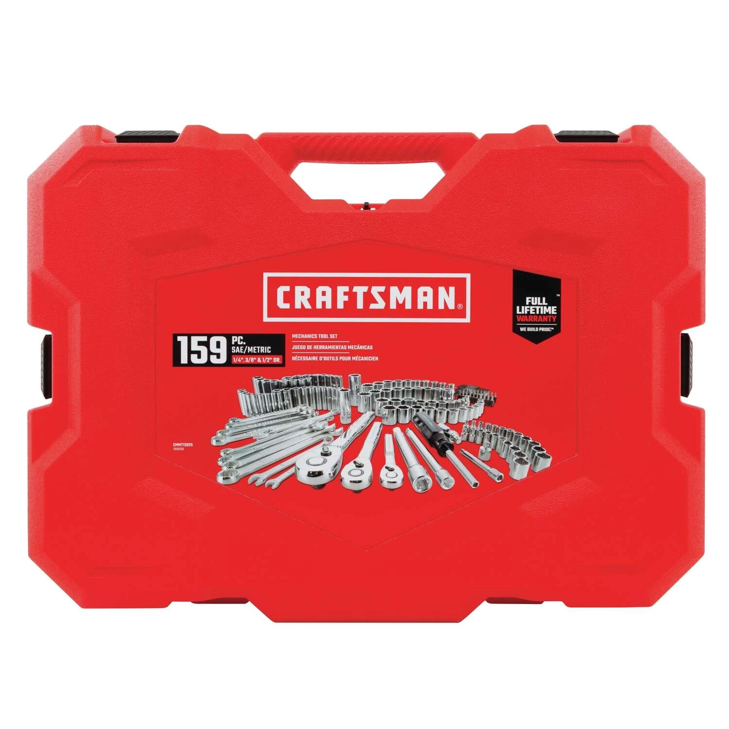 Craftsman 1/4, 3/8 And 1/2 In. Drive Metric And SAE 6 Point Auto Mechanic's Tool Set 159 Pc 5 Craftsman 1/4, 3/8 And 1/2 In. Drive Metric And SAE 6 Point Auto Mechanic's Tool Set 159 Pc - Image 3