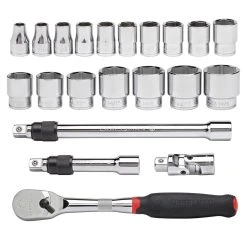 Craftsman V-Series 1/2 In. Drive SAE 6 Point Socket And Tool Set 21 Pc -Professional Tools Discount Store 06da518a 07cd 473b adb2 97bf674ab6fe