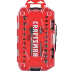 Craftsman 1/4 In. Drive Metric And SAE 6 Point Socket And Ratchet Set 24 Pc -Professional Tools Discount Store 0debbe31 b776 4821 8ae1 af351d9a8765