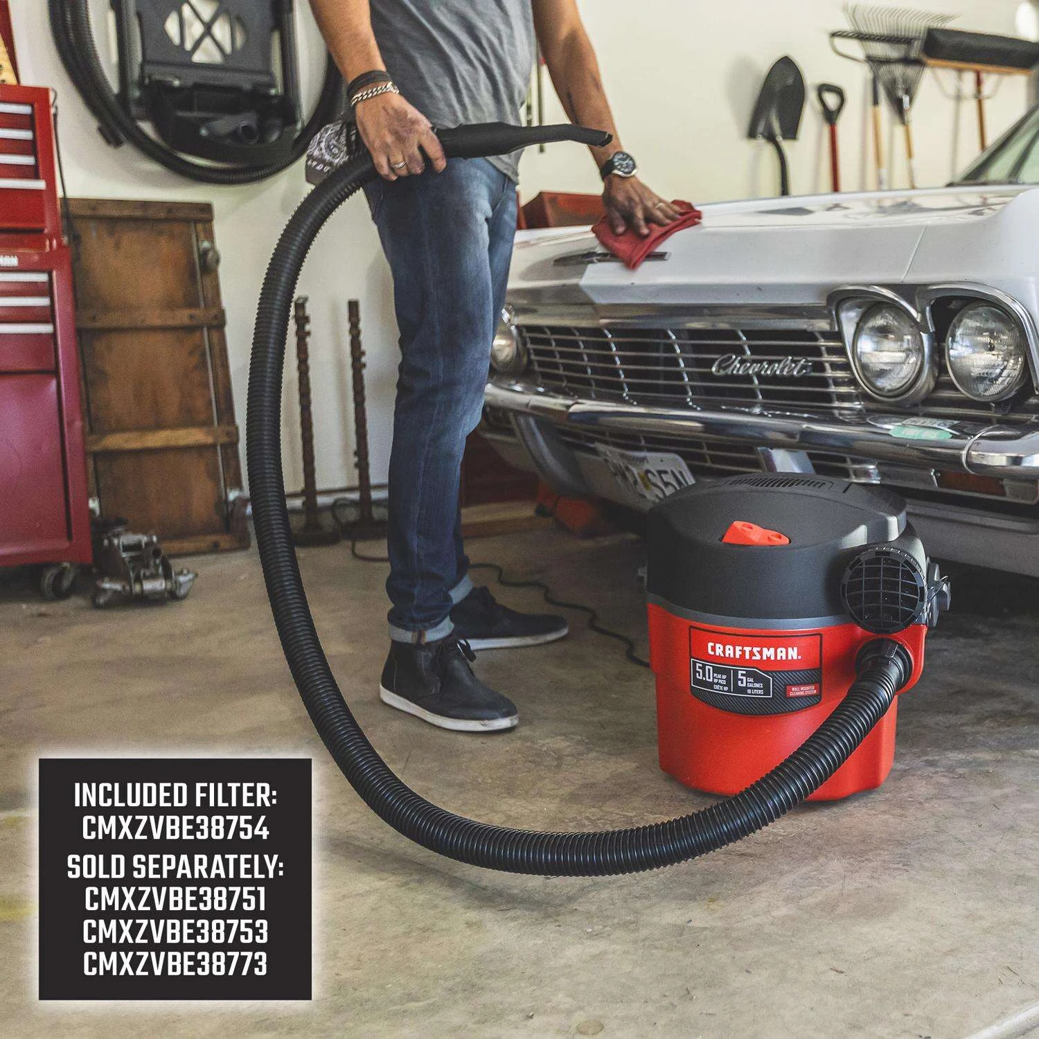 Craftsman 5 Gal Corded Wet/Dry Vacuum 5 Amps 120 V 5 HP 7 Craftsman 5 Gal Corded Wet/Dry Vacuum 5 Amps 120 V 5 HP - Image 5