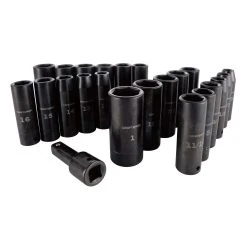 Craftsman 1/2 In. Drive Metric And SAE 6 Point Deep Impact Socket Set 23 Pc