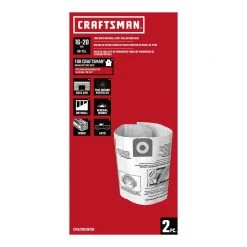 Craftsman 2 In. L X 12 In. W Wet/Dry Vac Bag 16-20 Gal 2 Pc -Professional Tools Discount Store 2d60bfef 3c20 44d3 860f 153305e3c1a5