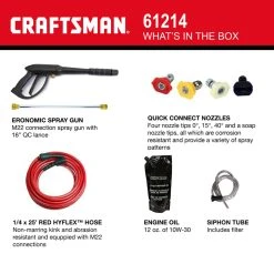 Craftsman CMXGWFN061214 CRX 3000 Psi Gas 2.3 Gpm Pressure Washer 12 Craftsman CMXGWFN061214 CRX 3000 Psi Gas 2.3 Gpm Pressure Washer -Professional Tools Discount Store 31219648 abd4 48bb 9a64 bc7450aee908