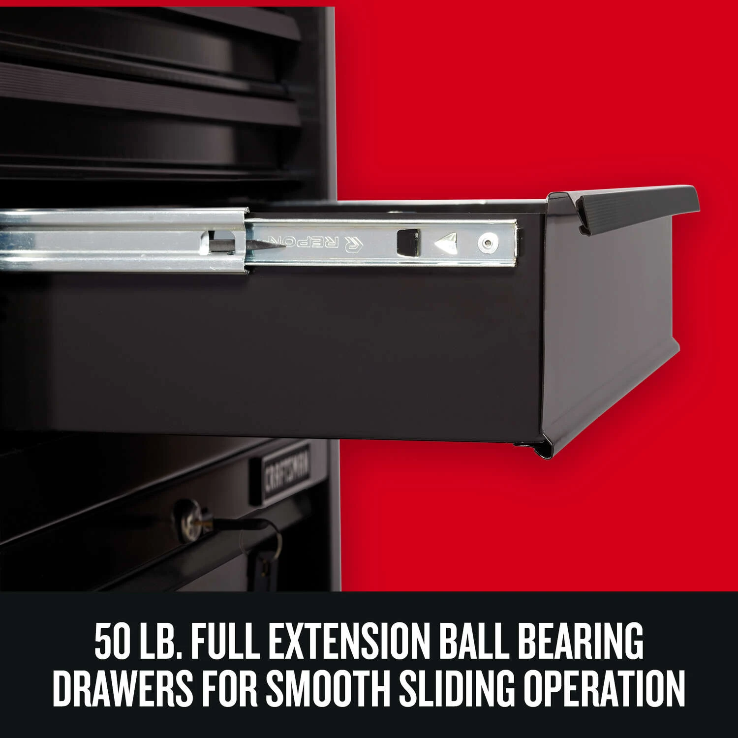Craftsman 26 In. 4 Drawer Steel Rolling Tool Cabinet 32 In. H X 18 In. D 6 Craftsman 26 In. 4 Drawer Steel Rolling Tool Cabinet 32 In. H X 18 In. D - Image 4