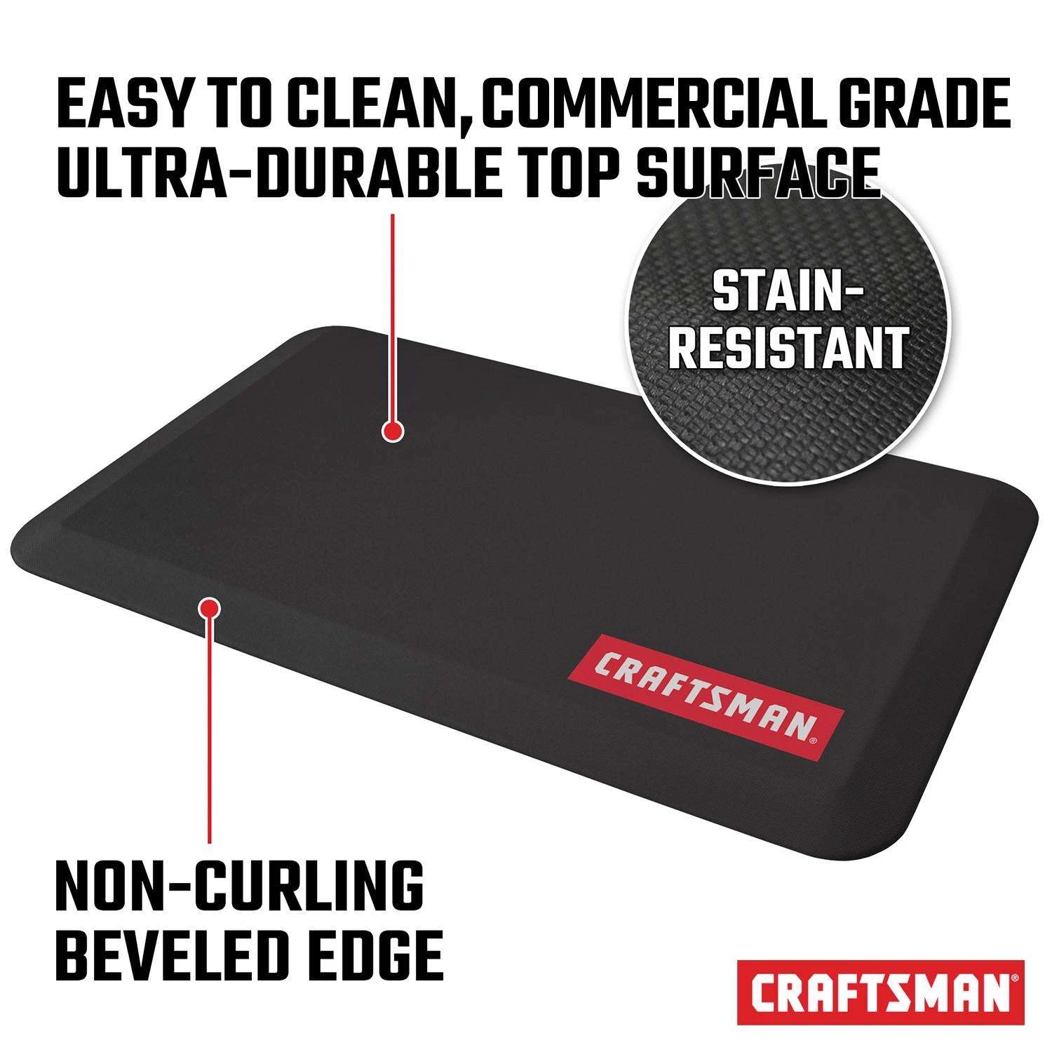 Craftsman 20 In. W X 32 In. L Black Polyurethane Foam Anti Fatigue Mat 4 Craftsman 20 In. W X 32 In. L Black Polyurethane Foam Anti Fatigue Mat - Image 2