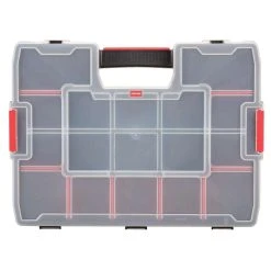 Craftsman 14.8 In. W X 2.71 In. H X 11.5 In. D Storage Organizer Plastic 14 Compartments Black/Red