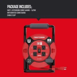 Craftsman 50 Ft. L PVC Cord Reel -Professional Tools Discount Store 3f58807b 9551 4e84 823d d168a264b925