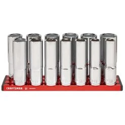 Craftsman V-Series 1/2 In. Drive Metric 6 Point Deep Socket Set 13 Pc