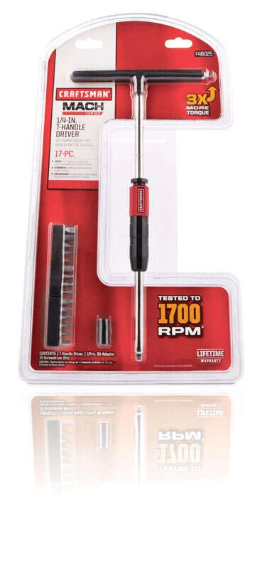 Craftsman T-Handle Driver And Bit Set 8.25 In. 17 Pc 4 Craftsman T-Handle Driver And Bit Set 8.25 In. 17 Pc - Image 2