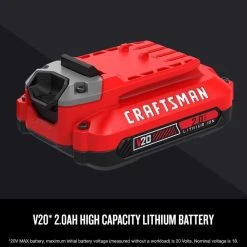 Craftsman V20 CMCB202 2 Ah Lithium-Ion Battery 1 Pc 12 Craftsman V20 CMCB202 2 Ah Lithium-Ion Battery 1 Pc -Professional Tools Discount Store 4c2d3b36 17ca 4005 a3ff 0b20ee50523e