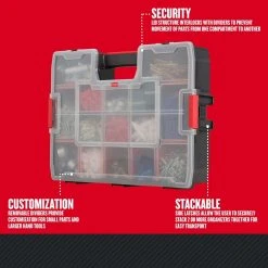 Craftsman 14.8 In. W X 2.71 In. H X 11.5 In. D Storage Organizer Plastic 14 Compartments Black/Red -Professional Tools Discount Store 4c6c2c1e 44a3 4d36 8d88 cecd41710ed8