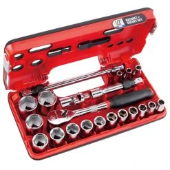 Craftsman V-Series 1/2 In. Drive Metric 6 Point Socket And Tool Set 21 Pc