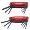 Craftsman Metric And SAE Fold-Up Hex Key Set 2 Pk