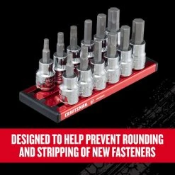 Craftsman V-Series X-Tract Technology 3/8 In. Drive Metric And SAE Hex Bit Socket Set 12 Pc -Professional Tools Discount Store 5e7fc739 7d44 45ec b7f1 99fd2eaf052d