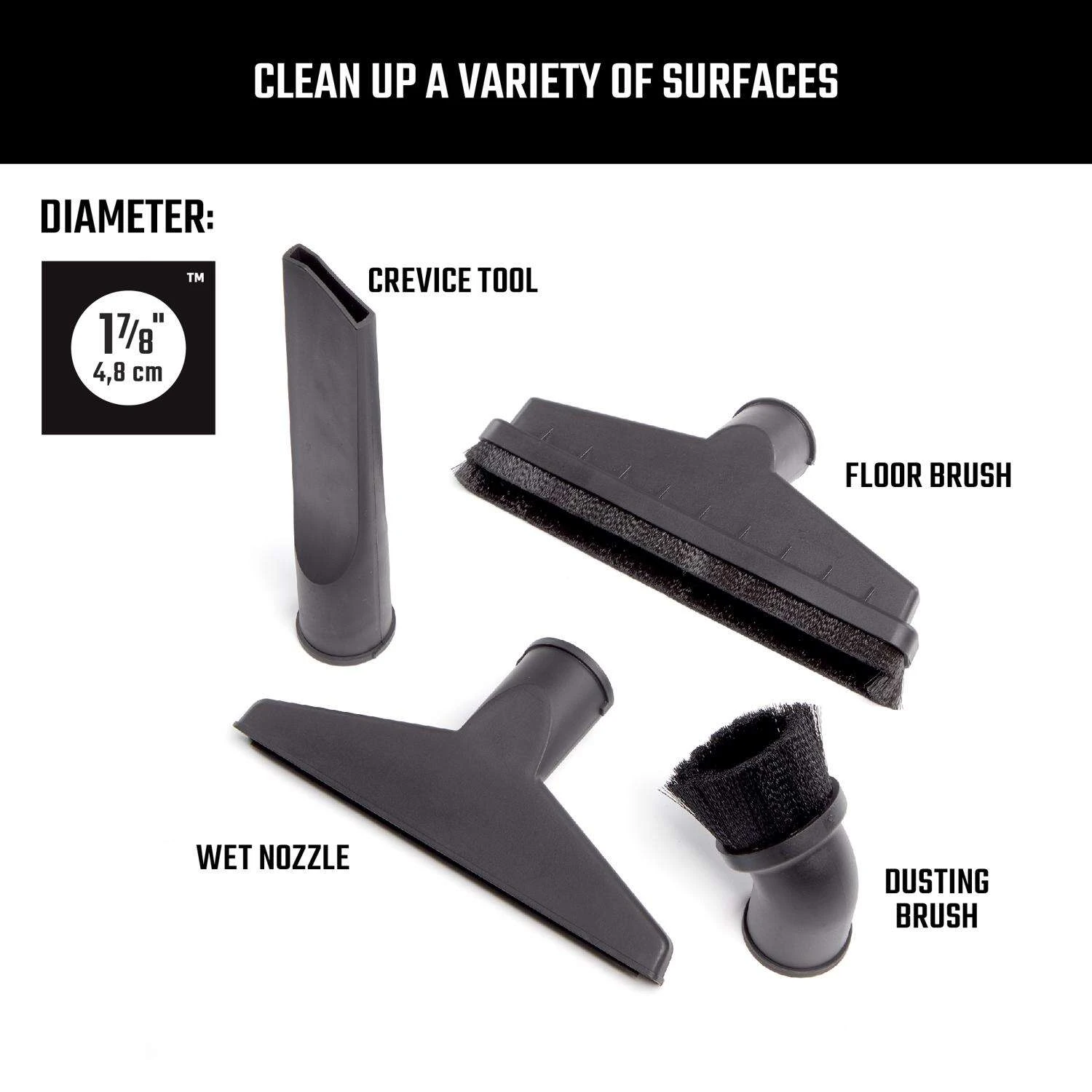 Craftsman 1-7/8 In. D Wet/Dry Vac Attachment 4 Pc 4 Craftsman 1-7/8 In. D Wet/Dry Vac Attachment 4 Pc - Image 2