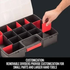 Craftsman 14.8 In. W X 2.71 In. H X 11.5 In. D Storage Organizer Plastic 14 Compartments Black/Red -Professional Tools Discount Store 63a33167 2f8b 4f7b 90ba 4f3066fb4744