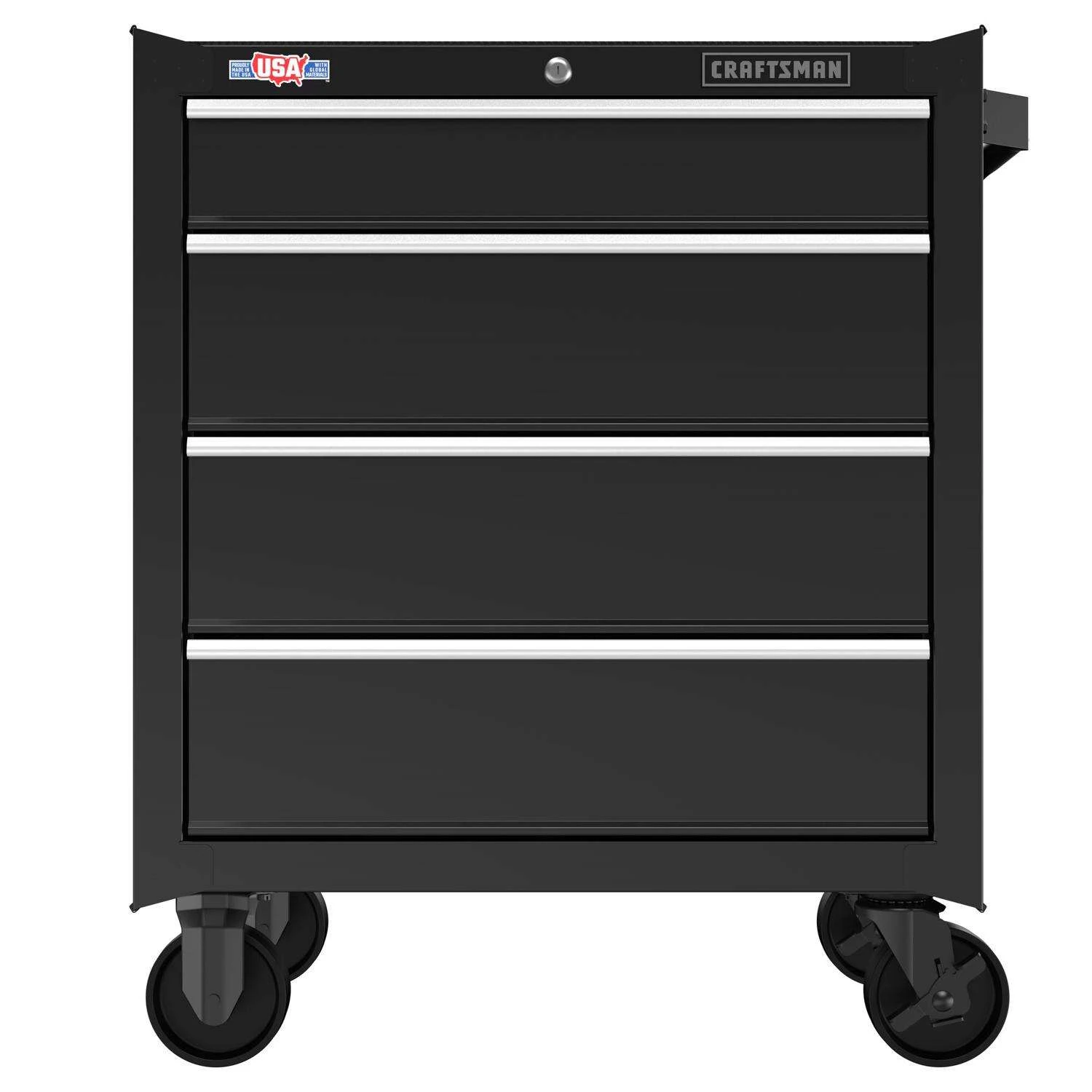 Craftsman S1000 27 In. 4 Drawer Steel Rolling Tool Cabinet 32.5 In. H X 18 In. D 3 Craftsman S1000 27 In. 4 Drawer Steel Rolling Tool Cabinet 32.5 In. H X 18 In. D