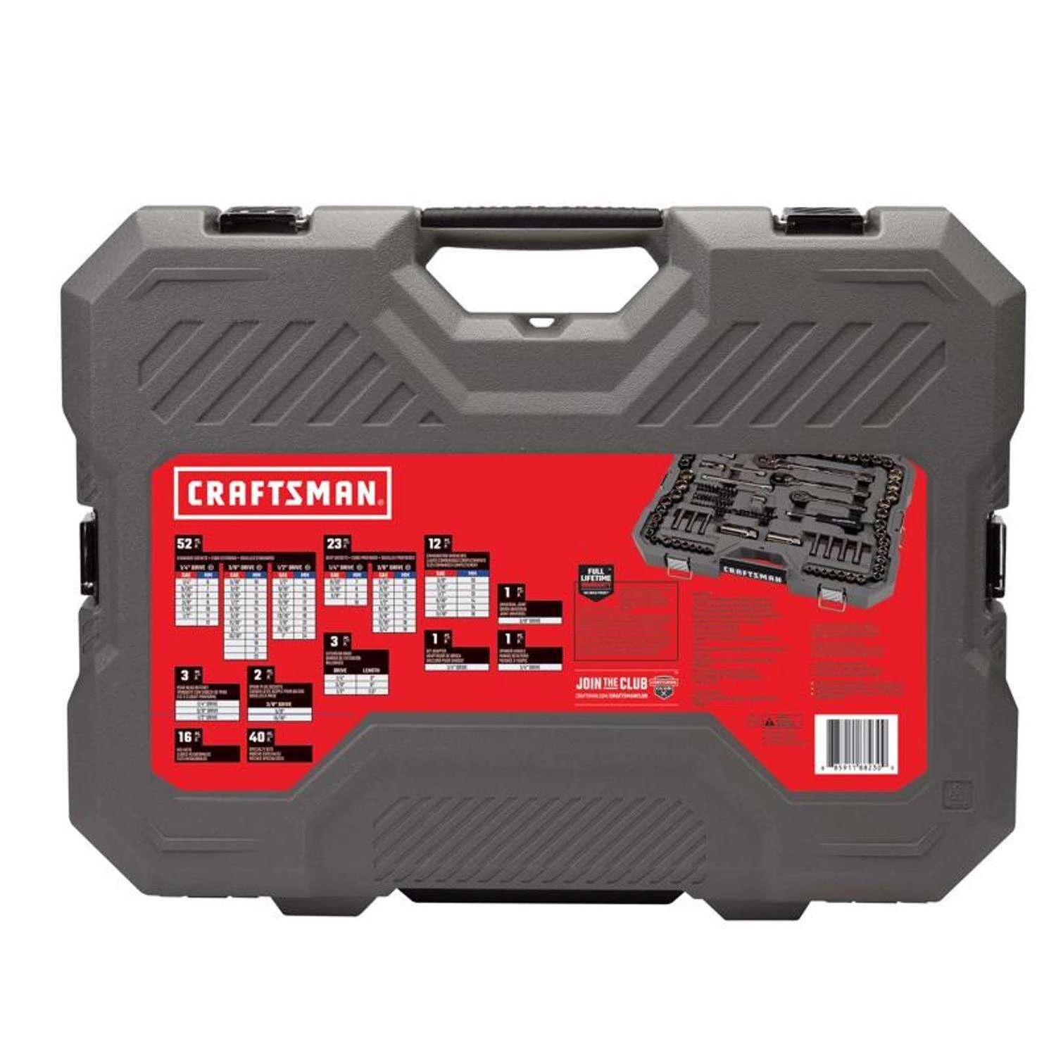 Craftsman OVERDRIVE 1/4 & 3/8 & 1/2 In. Drive Metric/SAE 6 Point Mechanic's Tool Set 154 Pc 8 Craftsman OVERDRIVE 1/4 & 3/8 & 1/2 In. Drive Metric/SAE 6 Point Mechanic's Tool Set 154 Pc - Image 6