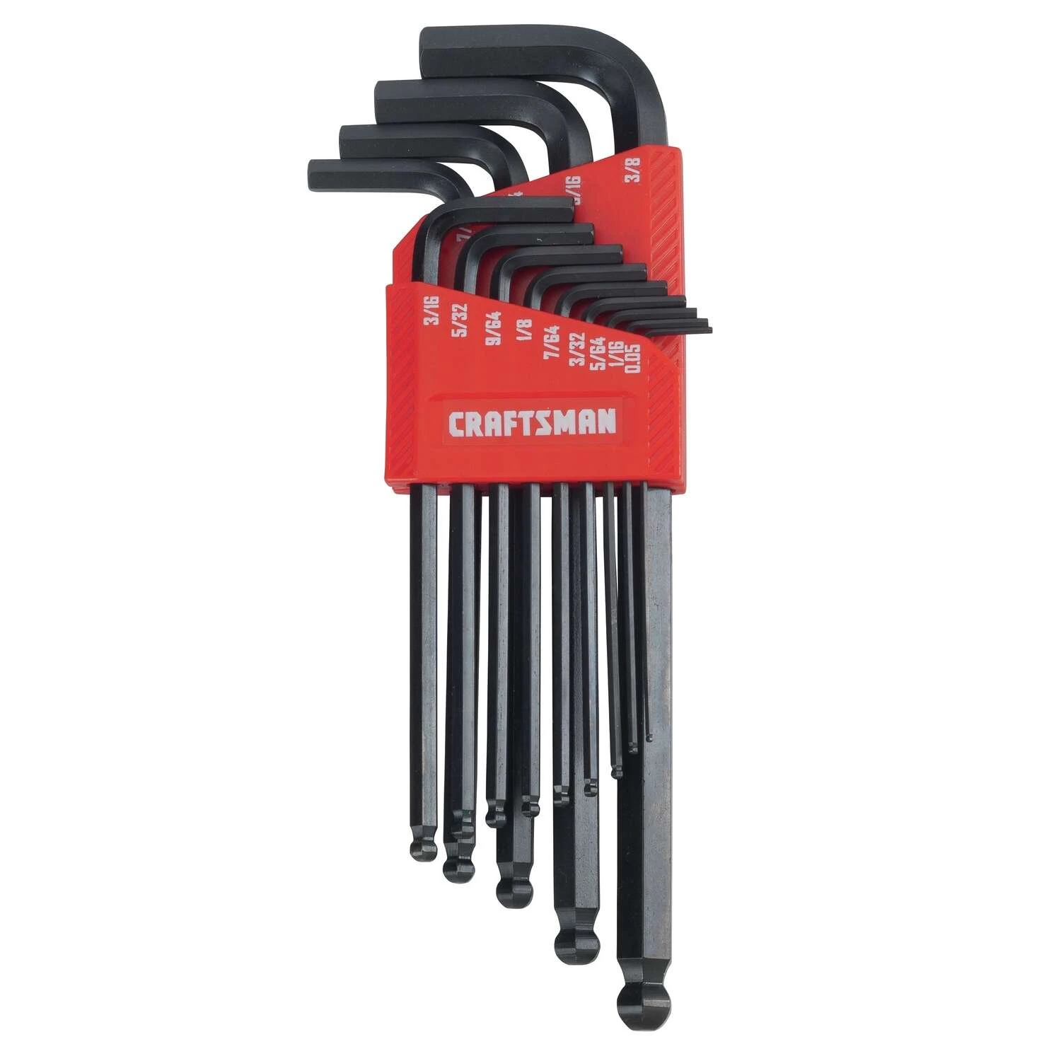 Craftsman Assorted SAE Long Arm Ball End Hex Key Set 13 Pc 3 Craftsman Assorted SAE Long Arm Ball End Hex Key Set 13 Pc