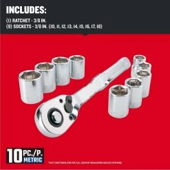 Craftsman Assorted X 3/8 In. Drive Metric 6 Point Standard Socket 10 Pc -Professional Tools Discount Store 7e86d652 9a6f 4f54 a429 324f693aa885