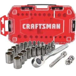 Craftsman 1/4 In. Drive Metric And SAE 6 Point Socket And Ratchet Set 24 Pc -Professional Tools Discount Store 80580522 8ec2 4efd 8650 bf6c34b2e758