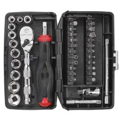 Craftsman V-Series 1/4 In. Drive SAE 6 Point Socket And Tool Set 38 Pc