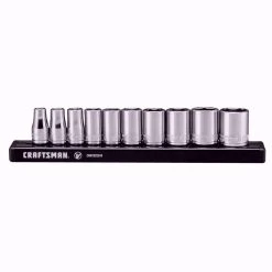 Craftsman V-Series 1/4 In. Drive SAE 6 Point Socket Set 10 Pc