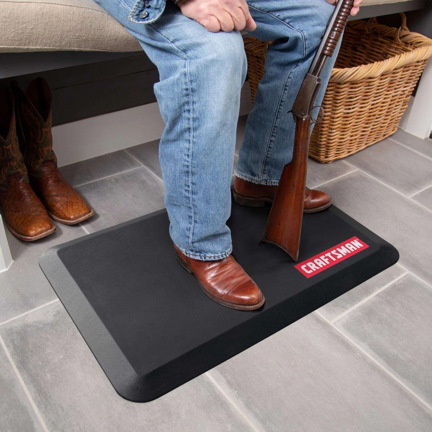 Craftsman 20 In. W X 32 In. L Black Polyurethane Foam Anti Fatigue Mat 9 Craftsman 20 In. W X 32 In. L Black Polyurethane Foam Anti Fatigue Mat - Image 7
