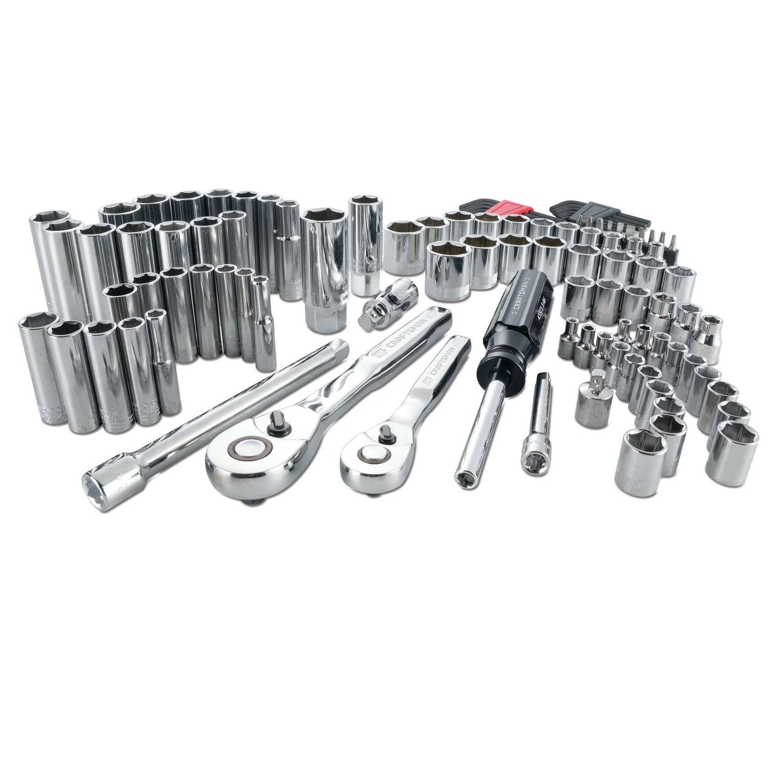 Craftsman 1/4 And 3/8 In. Drive Metric And SAE 6 Point Mechanic's Tool Set 105 Pc 3 Craftsman 1/4 And 3/8 In. Drive Metric And SAE 6 Point Mechanic's Tool Set 105 Pc