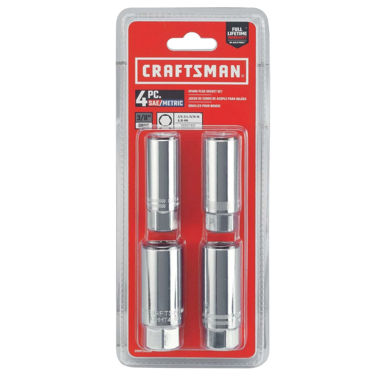 Craftsman 3/8 In. Drive Metric And SAE 6 Point Standard Spark Plug Socket Set 4 Pc 5 Craftsman 3/8 In. Drive Metric And SAE 6 Point Standard Spark Plug Socket Set 4 Pc - Image 3