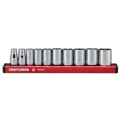 Craftsman V-Series 1/4 In. Drive Metric 6 Point Socket Set 10 Pc