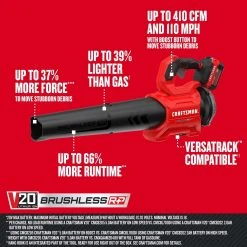 Craftsman V20 BRUSHLESS RP CMCBL730P1 110 Mph 410 CFM Battery Handheld Blower Kit (Battery & Charger -Professional Tools Discount Store 9b767142 f551 4c2c ada8 340f0d74364d