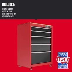 Craftsman 42 In. H X 31.5 In. W X 22.8 In. D Black/Red Steel Cabinet -Professional Tools Discount Store 9c5828bd 5750 4eac 9c80 c36ecc778c22