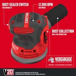 Craftsman V20 Cordless 5 In. Random Orbit Sander Tool Only 18 Craftsman V20 Cordless 5 In. Random Orbit Sander Tool Only -Professional Tools Discount Store 9c715edb e01e 41f6 890a c616a95df710
