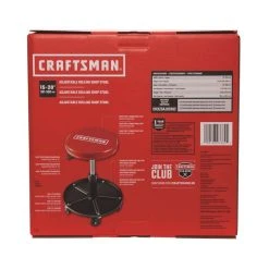 Craftsman Matte Red Vinyl Swivel Adjustable Shop Stool -Professional Tools Discount Store 9fd22312 3762 44b3 a8b6 03f672f28f3a