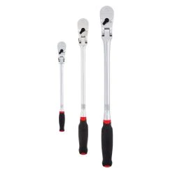 Craftsman V-Series 1/2, 1/4 And 3/8 In. Drive Comfort Grip Long Flex Head Ratchet Set