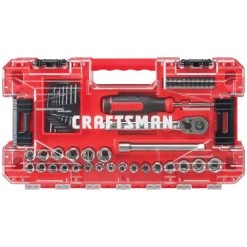 Craftsman 3/8 In. Drive Metric And SAE 6 Point Mechanic's Tool Set 63 Pc -Professional Tools Discount Store aae947e3 4e7a 4b08 8253 6b009b22de1e