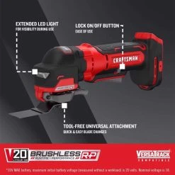 Craftsman V20 Brushless RP Cordless Oscillating Multi-Tool Tool Only -Professional Tools Discount Store b0f18c01 bb94 4778 b8bd f0affac5ddbf