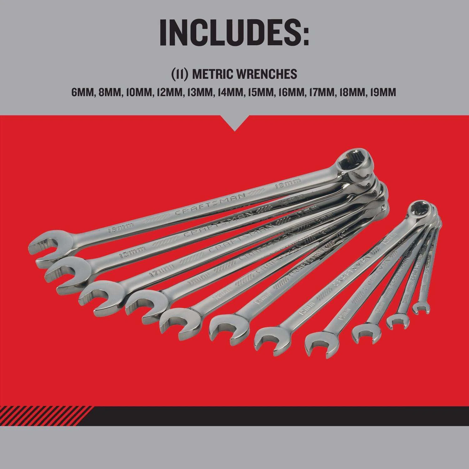 Craftsman Overdrive 6 Point Metric Wrench Set 11 Pc 4 Craftsman Overdrive 6 Point Metric Wrench Set 11 Pc - Image 2