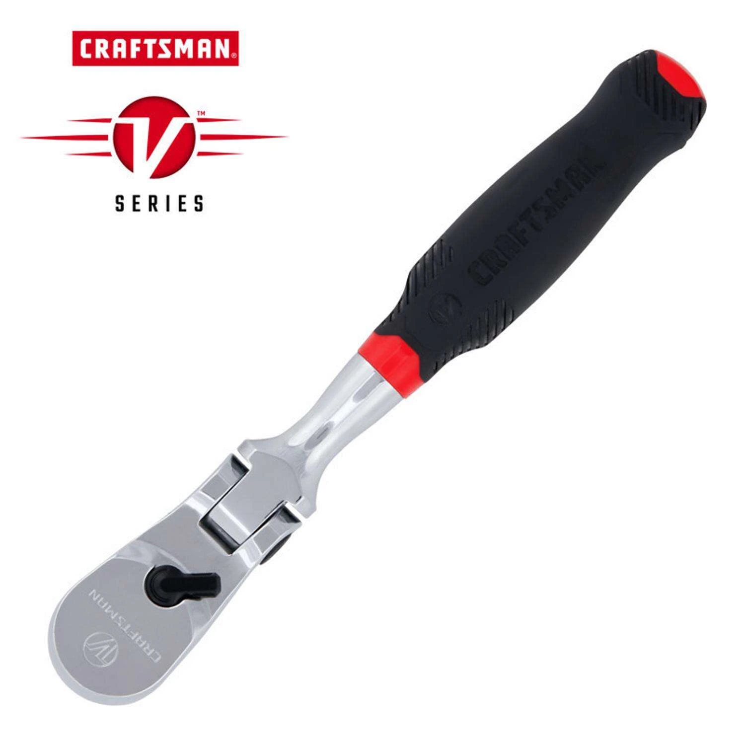 Craftsman V-Series 3/8 In. Drive Comfort Grip Flex Head Ratchet 96 Teeth 4 Craftsman V-Series 3/8 In. Drive Comfort Grip Flex Head Ratchet 96 Teeth - Image 2