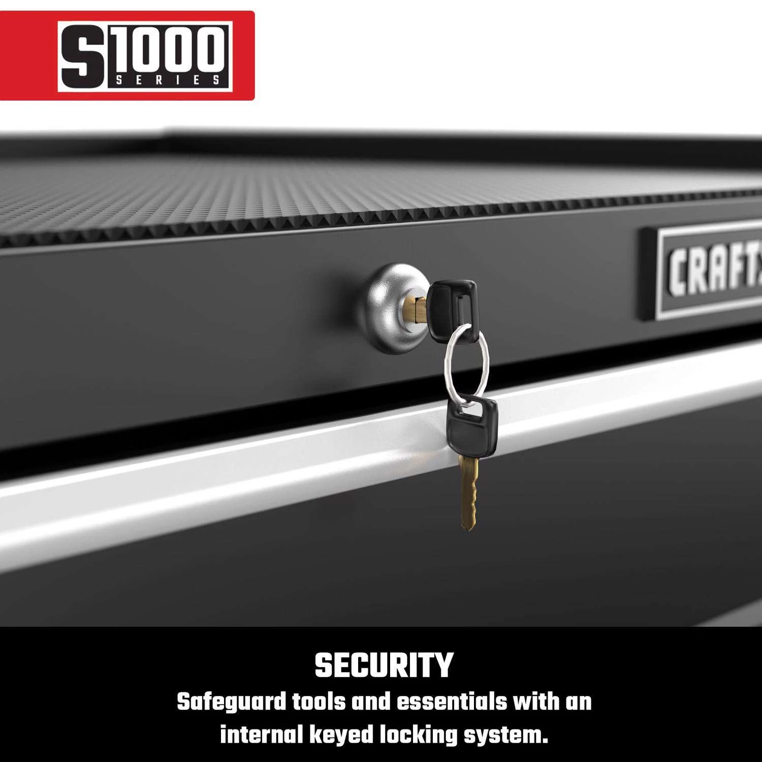 Craftsman S1000 27 In. 4 Drawer Steel Rolling Tool Cabinet 32.5 In. H X 18 In. D 6 Craftsman S1000 27 In. 4 Drawer Steel Rolling Tool Cabinet 32.5 In. H X 18 In. D - Image 4