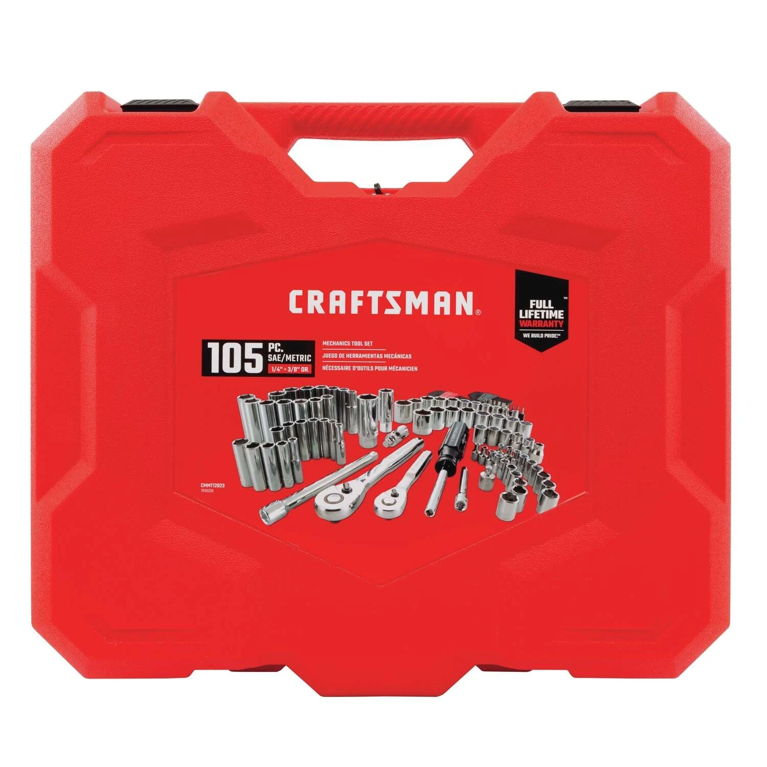Craftsman 1/4 And 3/8 In. Drive Metric And SAE 6 Point Mechanic's Tool Set 105 Pc 5 Craftsman 1/4 And 3/8 In. Drive Metric And SAE 6 Point Mechanic's Tool Set 105 Pc - Image 3