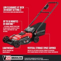 Craftsman V20 CMCMW220P2 20 In. Battery Lawn Mower Kit (Battery & Charger) -Professional Tools Discount Store c93960d6 b363 4951 9706 773e59b8419c