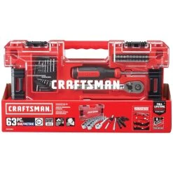 Craftsman 3/8 In. Drive Metric And SAE 6 Point Mechanic's Tool Set 63 Pc -Professional Tools Discount Store ca7872d9 c62f 4e92 b37e 13f67a31e3dc