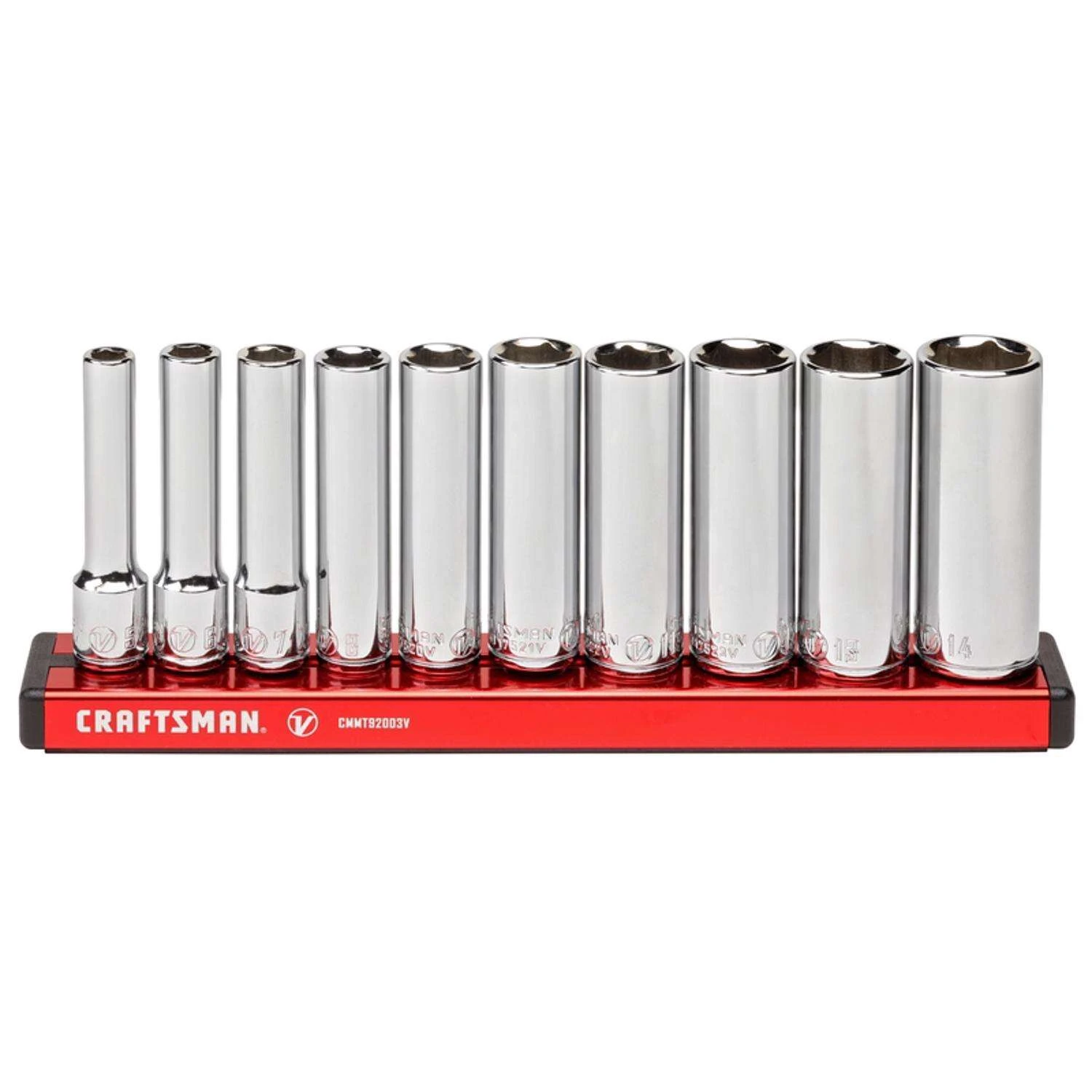 Craftsman V-Series 1/4 In. Drive Metric 6 Point Deep Socket Set 10 Pc 3 Craftsman V-Series 1/4 In. Drive Metric 6 Point Deep Socket Set 10 Pc