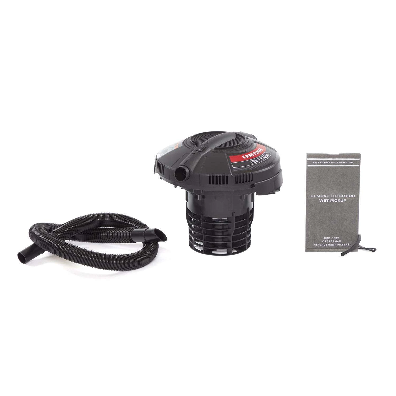 Craftsman 12.5 In. L X 12.5 In. W X 12.5 In. D Wet/Dry Vac Powerhead 1 Pc 3 Craftsman 12.5 In. L X 12.5 In. W X 12.5 In. D Wet/Dry Vac Powerhead 1 Pc