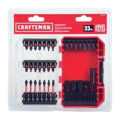 Craftsman Impact Rated Driver Bit Set Black Oxide 33 Pc