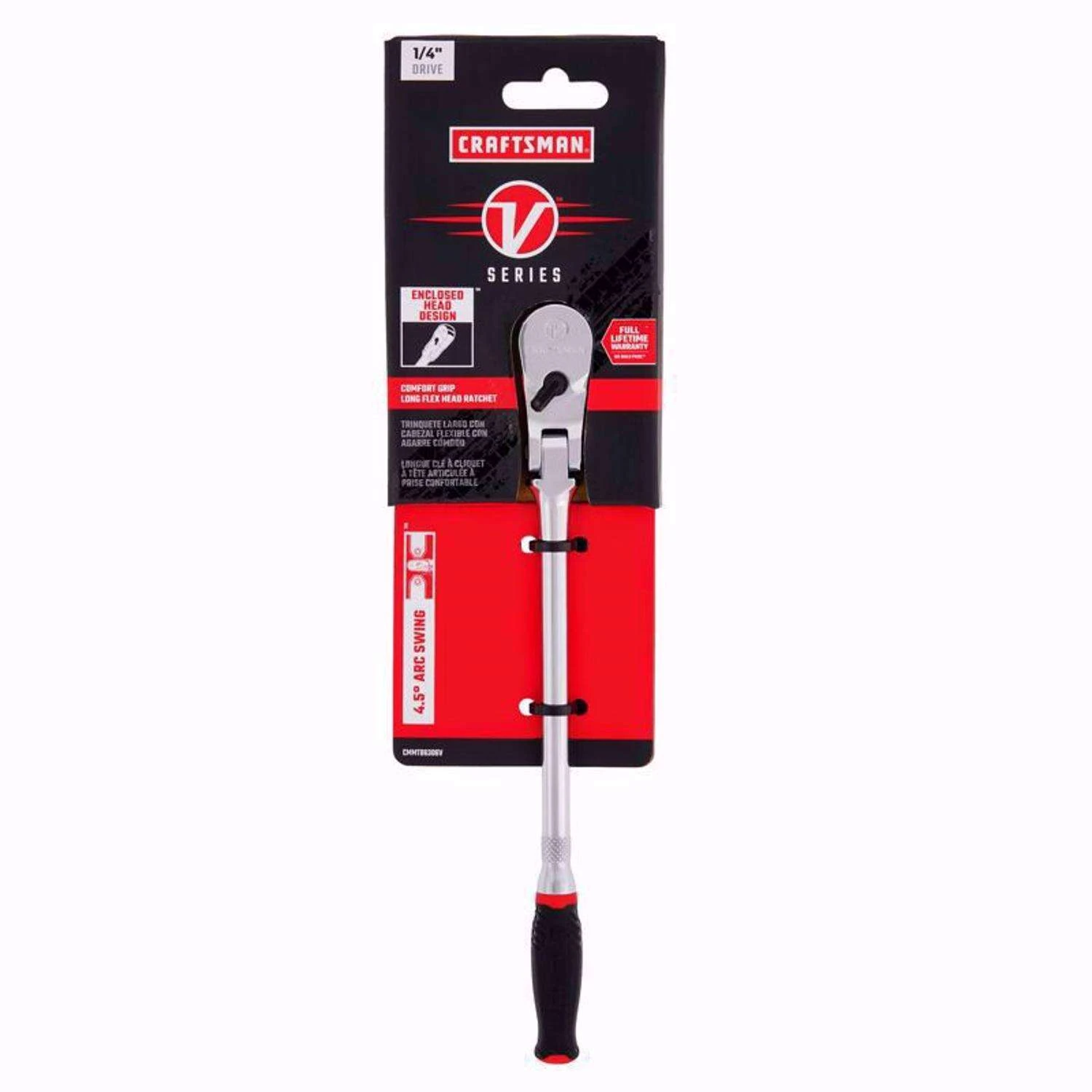 Craftsman V-Series 1/4 In. Drive Comfort Grip Long Flex Head Ratchet 80 Teeth 9 Craftsman V-Series 1/4 In. Drive Comfort Grip Long Flex Head Ratchet 80 Teeth - Image 7