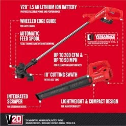Craftsman V20 CMCK279C2 10 In. Battery Blower/Trimmer Kit (Battery & Charger) -Professional Tools Discount Store e05c9c32 9c88 4400 ada1 9b857fb9af53