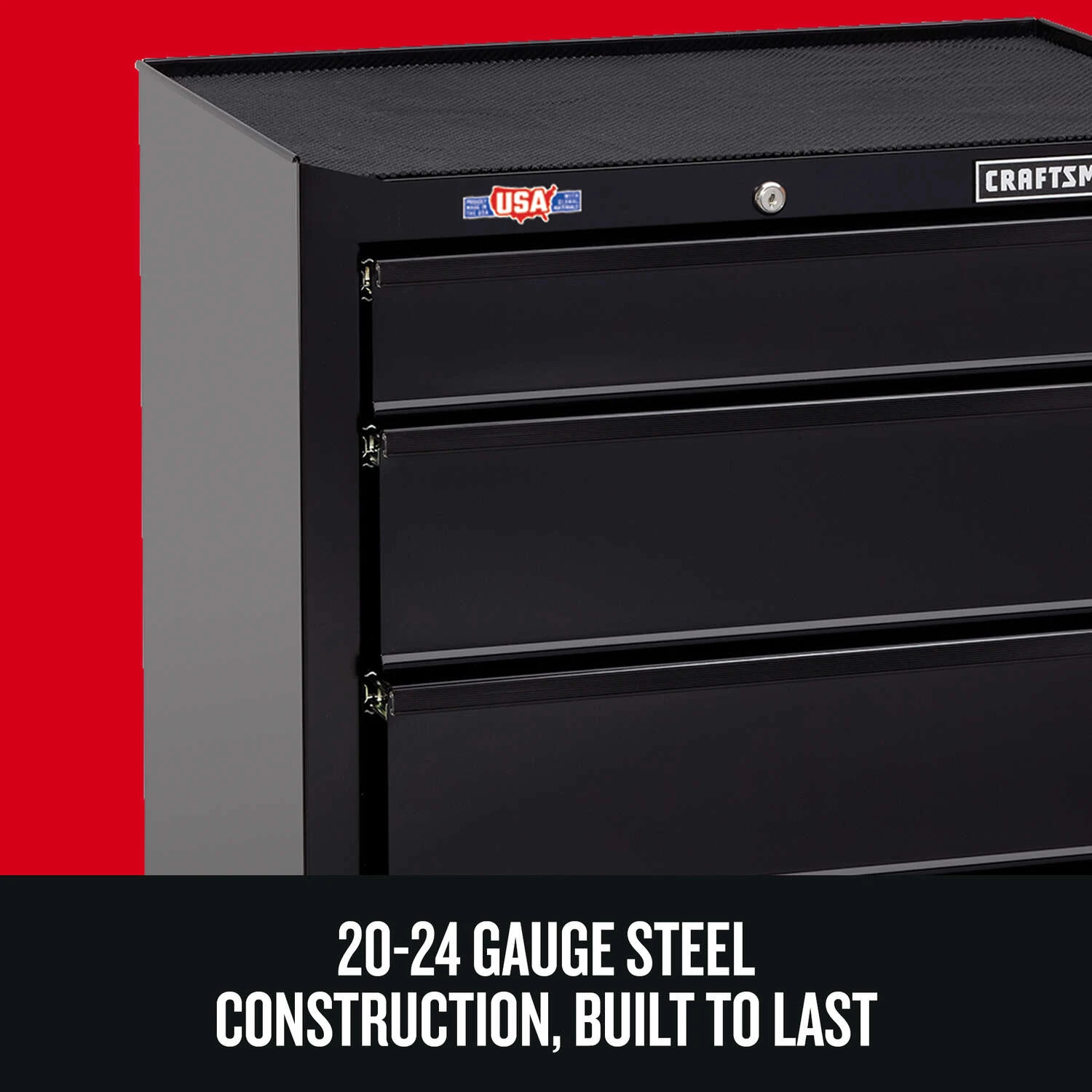 Craftsman 26 In. 4 Drawer Steel Rolling Tool Cabinet 32 In. H X 18 In. D 5 Craftsman 26 In. 4 Drawer Steel Rolling Tool Cabinet 32 In. H X 18 In. D - Image 3